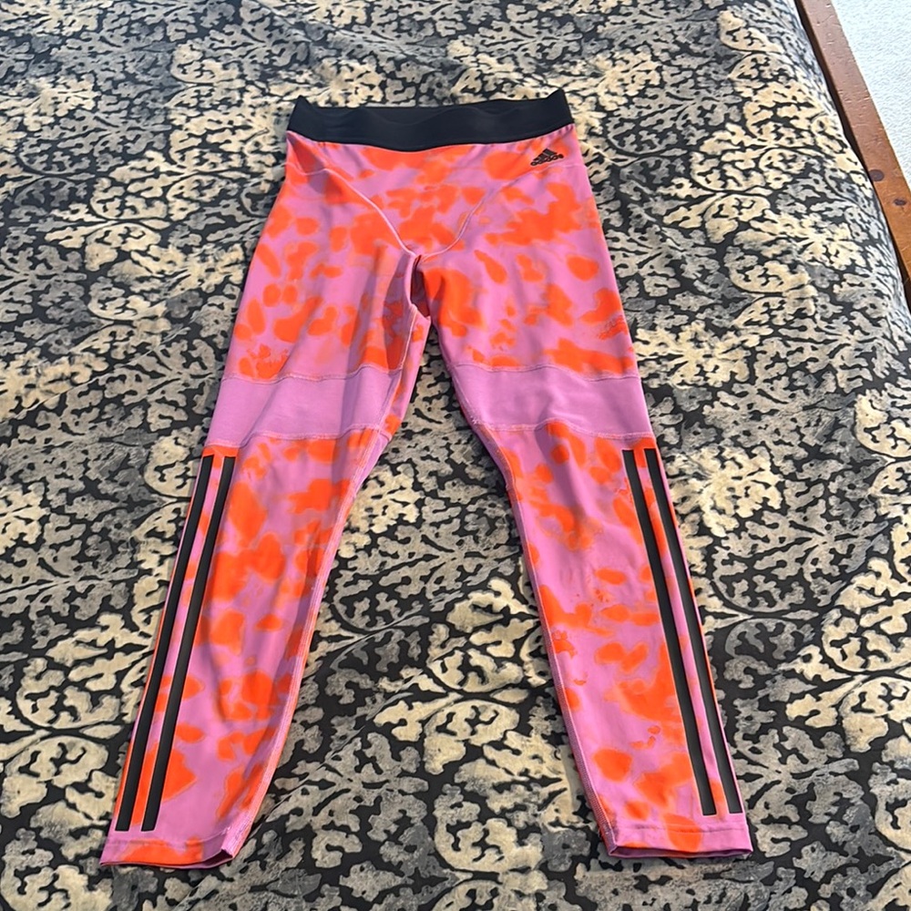 Adidas Pink and Orange Leggings